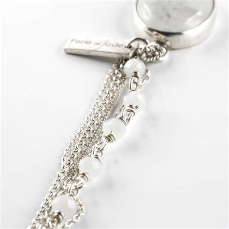 Collier Perles Jade&nbsp;Blanc