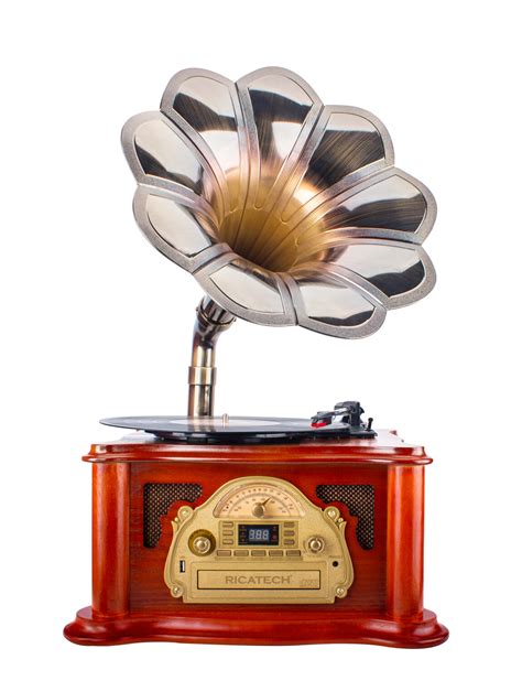 Platine Vinyle Design Gramophone Avec Bluetooth Rmc360&nbsp;Ricatech