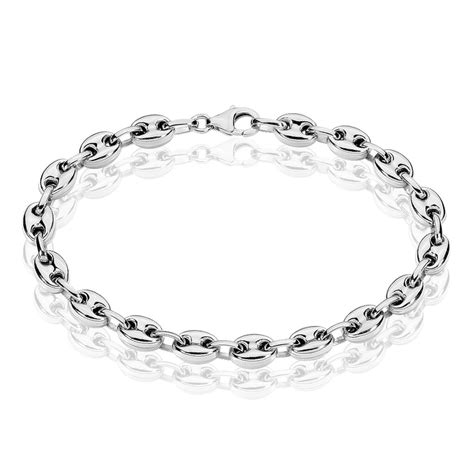Bracelet Grain De Café Argent Et&nbsp;Noir