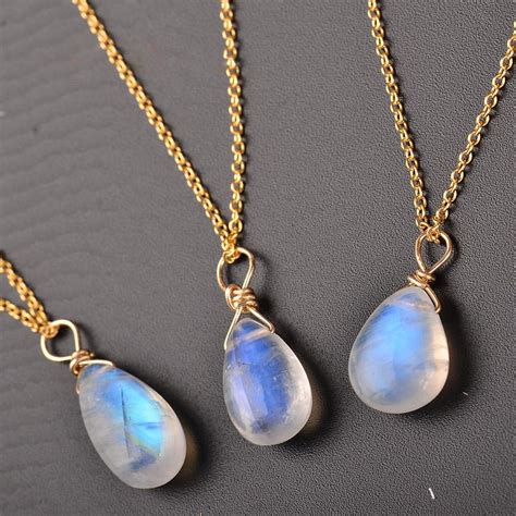 Collier Pierre De Lune Véritable